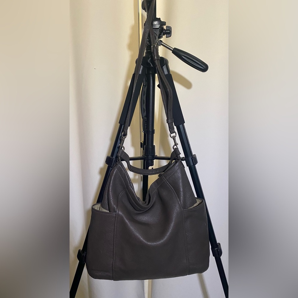 Coach Convertible Parker Brown/Grey Leather Hobo - Picture 6 of 13